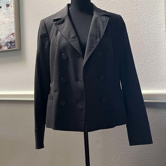 WWORTH Gray Wool Long Sleeve Button Down  Blazer size 8 - Picture 5 of 16